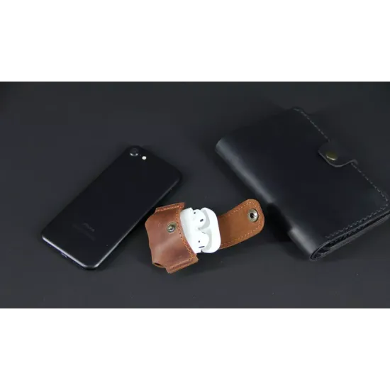 Чохол для Airpods з натуральної шкіри LA-06