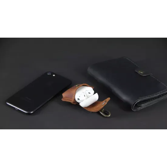 Чохол для Airpods з натуральної шкіри LA-06