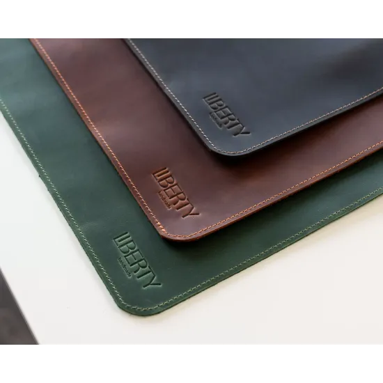 Килимок для робочого стола з натуральної шкіри LA-10