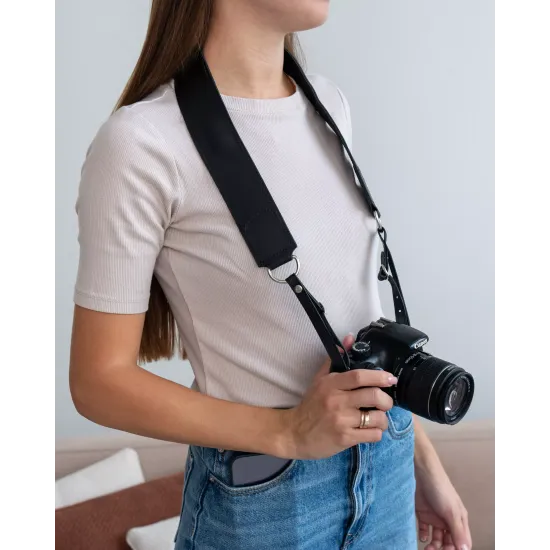 Ремінь для фотоапарата з натуральної шкіри  LA-17