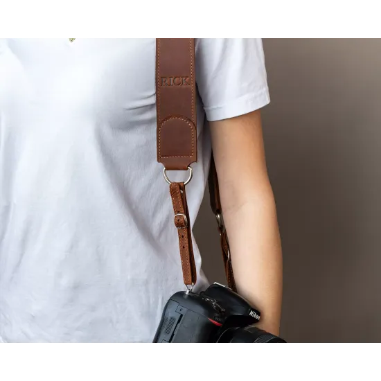 Ремінь для фотоапарата з натуральної шкіри  LA-17