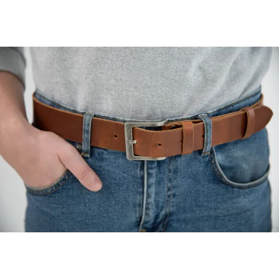 Чоловічий ремінь з натуральної італійської шкіри LA-19