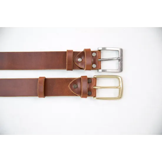 Чоловічий ремінь з натуральної італійської шкіри LA-19