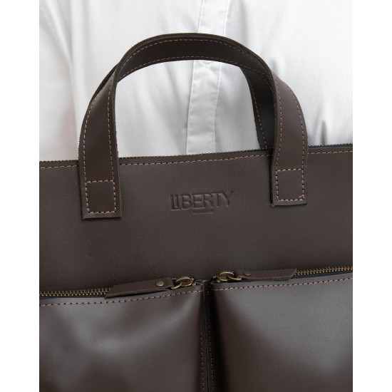 Сумка-чохол для ноутбука з натуральної шкіри LC-01