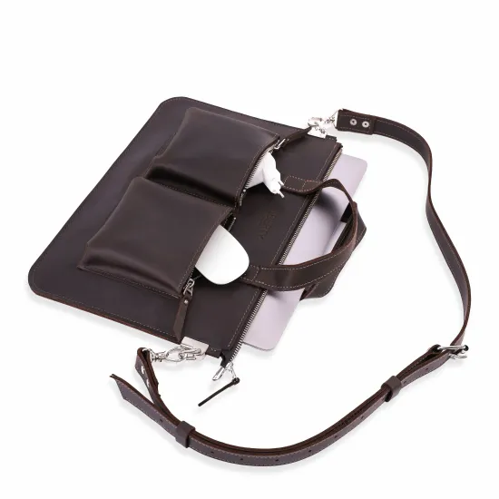 Сумка-чохол для ноутбука з натуральної шкіри LC-01