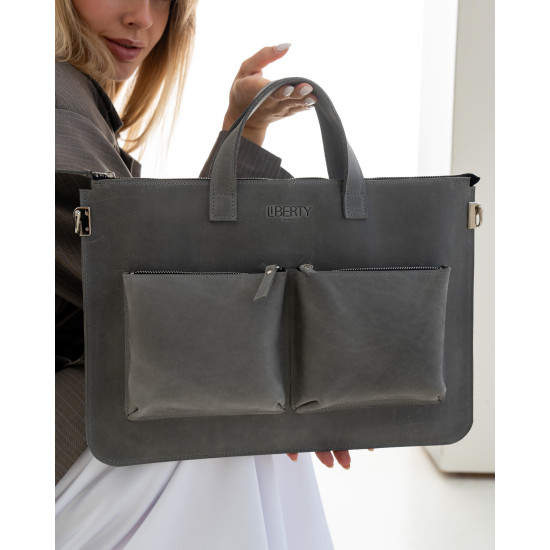 Сумка-чохол для ноутбука з натуральної шкіри LC-01