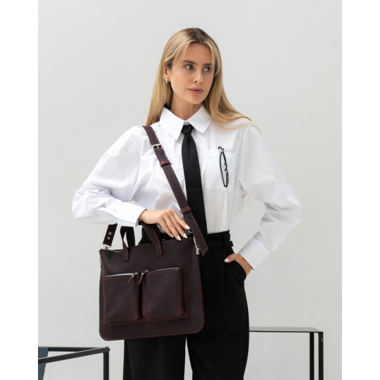 Сумка-чохол для ноутбука з натуральної шкіри LC-01