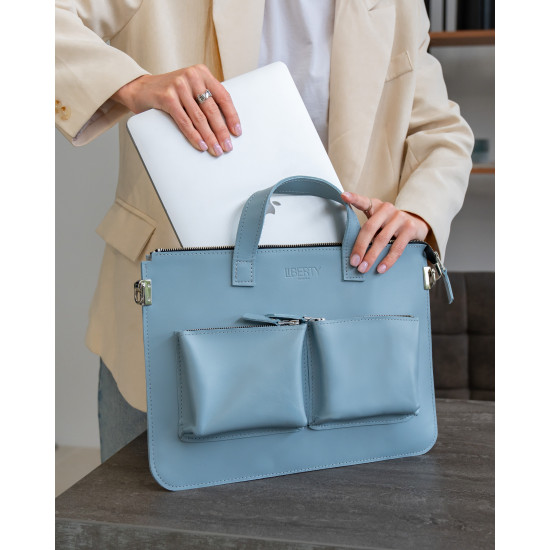 Сумка-чохол для ноутбука з натуральної шкіри LC-01