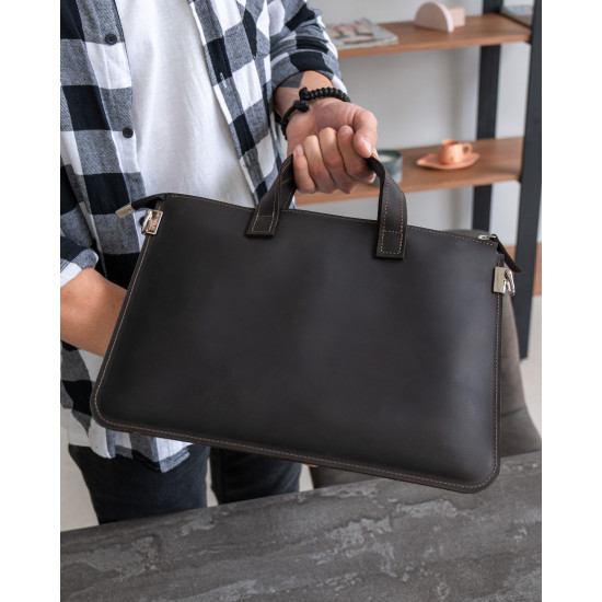 Сумка-чохол для ноутбука з натуральної шкіри LC-01