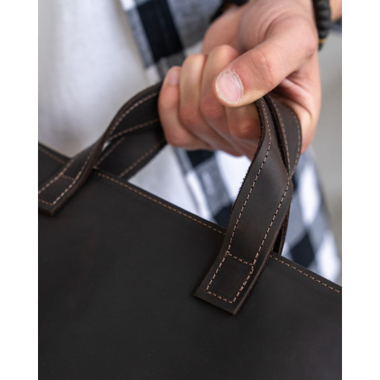 Сумка-чохол для ноутбука з натуральної шкіри LC-01