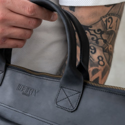 Сумка-чохол LC-05 для ноутбука 16' в чорному кольорі Crazy horse