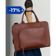 Сумка-чохол LC-05 для ноутбука 13-14' з плечовим ременем в кольорі коньяк