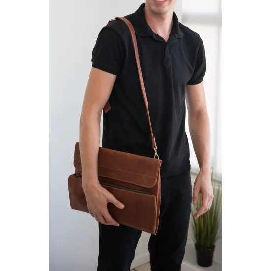 Сумка-чохол для ноутбука з натуральної шкіри  LC-20