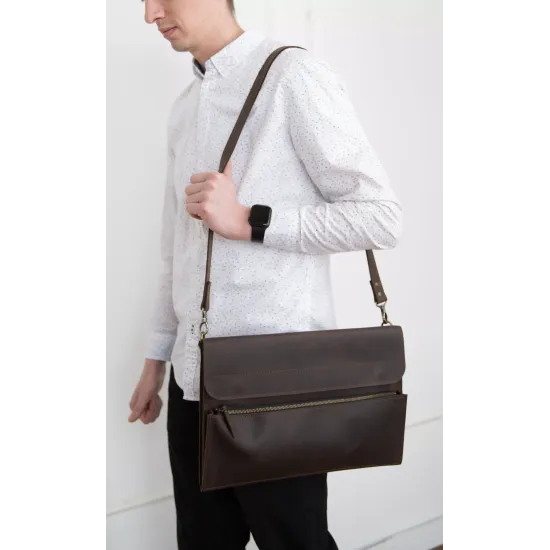 Сумка-чохол для ноутбука з натуральної шкіри  LC-20