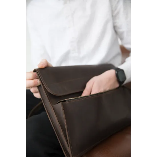 Сумка-чохол для ноутбука з натуральної шкіри  LC-20