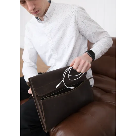 Сумка-чохол для ноутбука з натуральної шкіри  LC-20