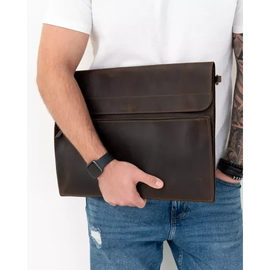 Сумка-чохол для ноутбука з натуральної шкіри  LC-20