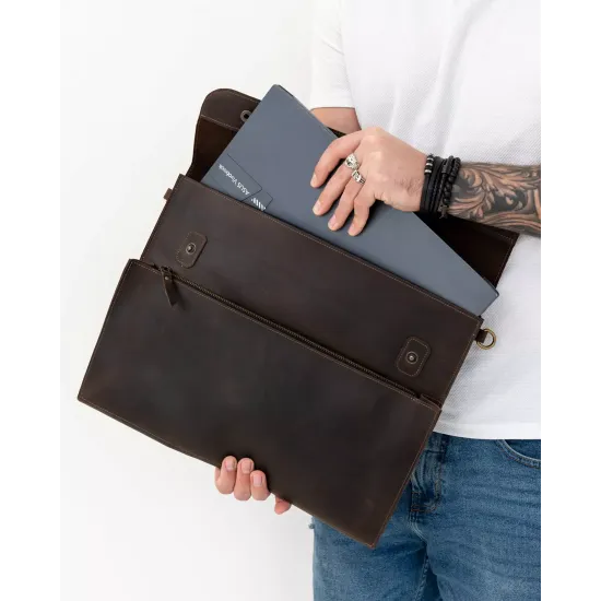 Сумка-чохол для ноутбука з натуральної шкіри  LC-20