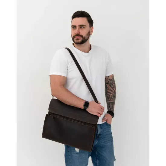 Сумка-чохол для ноутбука з натуральної шкіри  LC-20