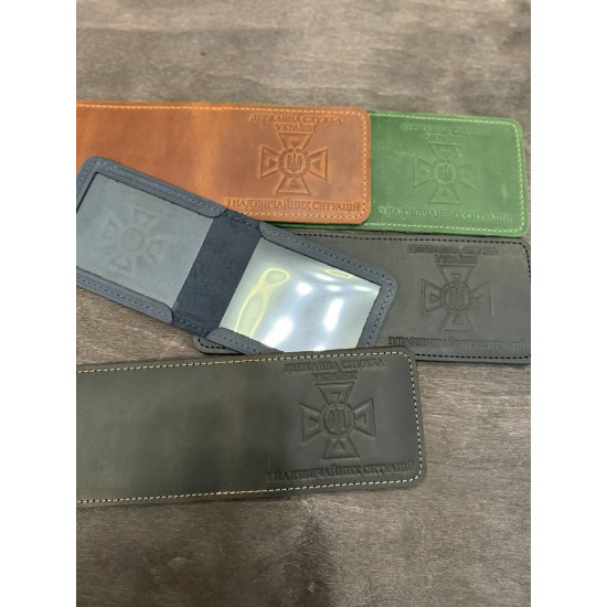 Обкладинка на посвідчення ДСНС з натуральної шкіри LO-03