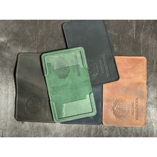 Обкладинка на посвідчення офіцера з натуральної шкіри LO-04