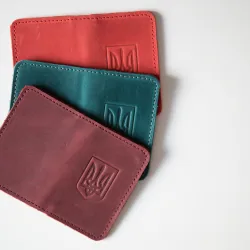 Обкладинка для ID-карти  або водійського посвідчення з натуральної шкіри LO-08