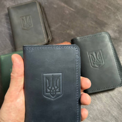 Обкладинка для  посвідчення НГУ+ гаманець з натуральної шкіри LOW-02