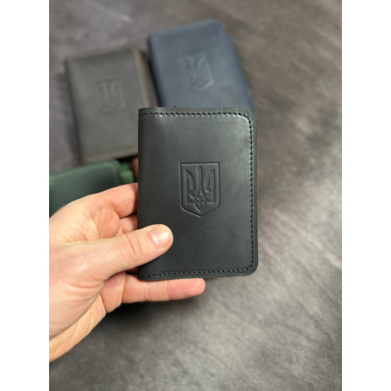 Обкладинка для посвідчення  ДПСУ + гаманець з натуральної шкіри LOW-03