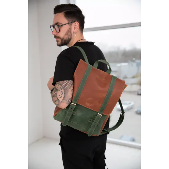 Рюкзак з натуральної шкіри LR-06