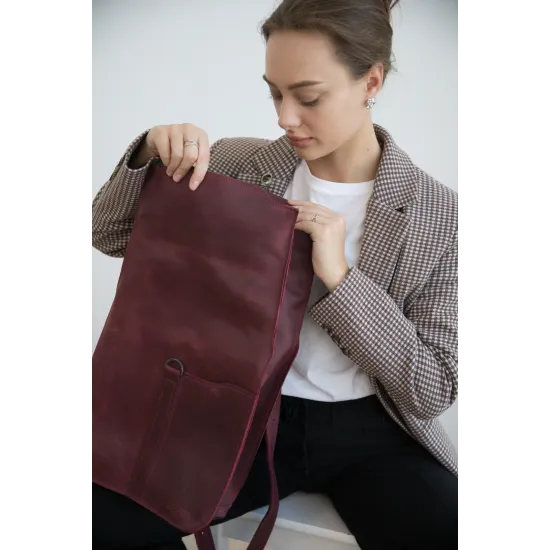 Рюкзак з натуральної шкіри LR-16