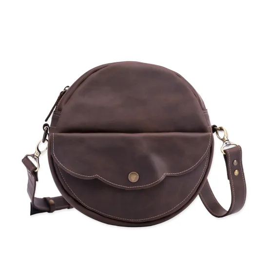 Кругла сумка з натуральної шкіри LS-06