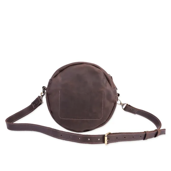 Кругла сумка з натуральної шкіри LS-06