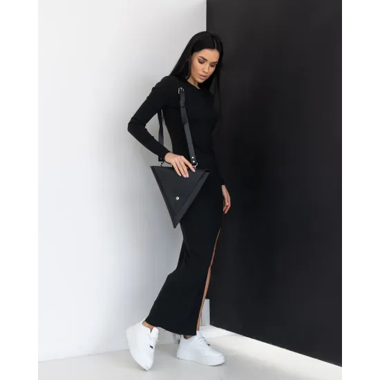 Жіноча трикутна сумка з натуральної шкіри LS-10