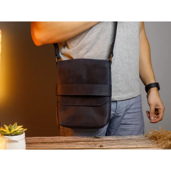 Чоловіча сумка з натуральної шкіри LS-13