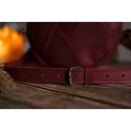 Кругла сумка зі шматочків натуральної шкіри LS-20