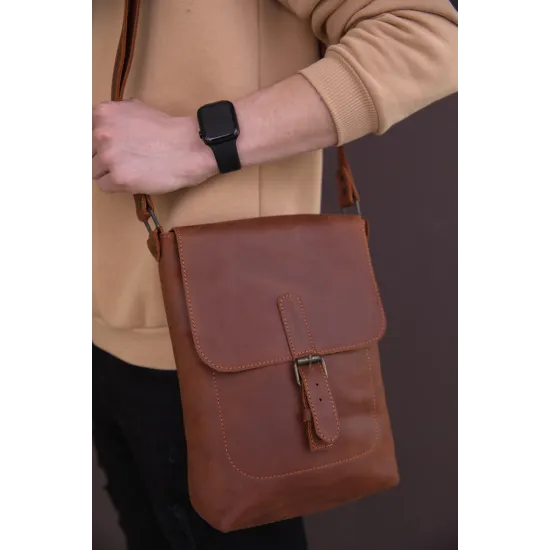 Чоловіча сумка з натуральної шкіри LS-21