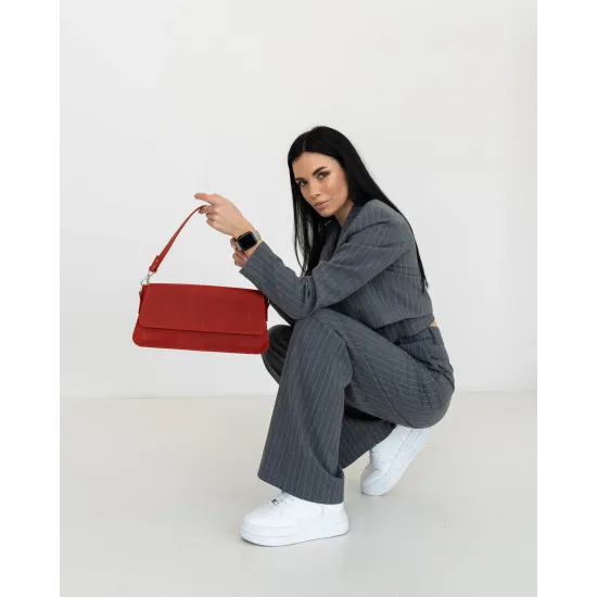 Жіноча сумка-багет з натуральної шкіри LS-23