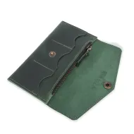 Гаманець з натуральної шкіри на кнопці LW-05