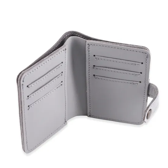 Гаманець з натуральної шкіри на кнопці LW-06