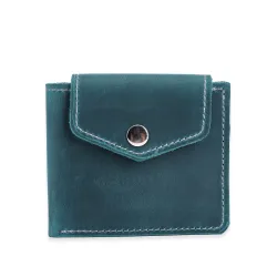 Компактний гаманець з натуральної шкіри на кнопці LW-08