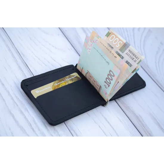 Затискач для купюр з натуральної шкіри LW-09